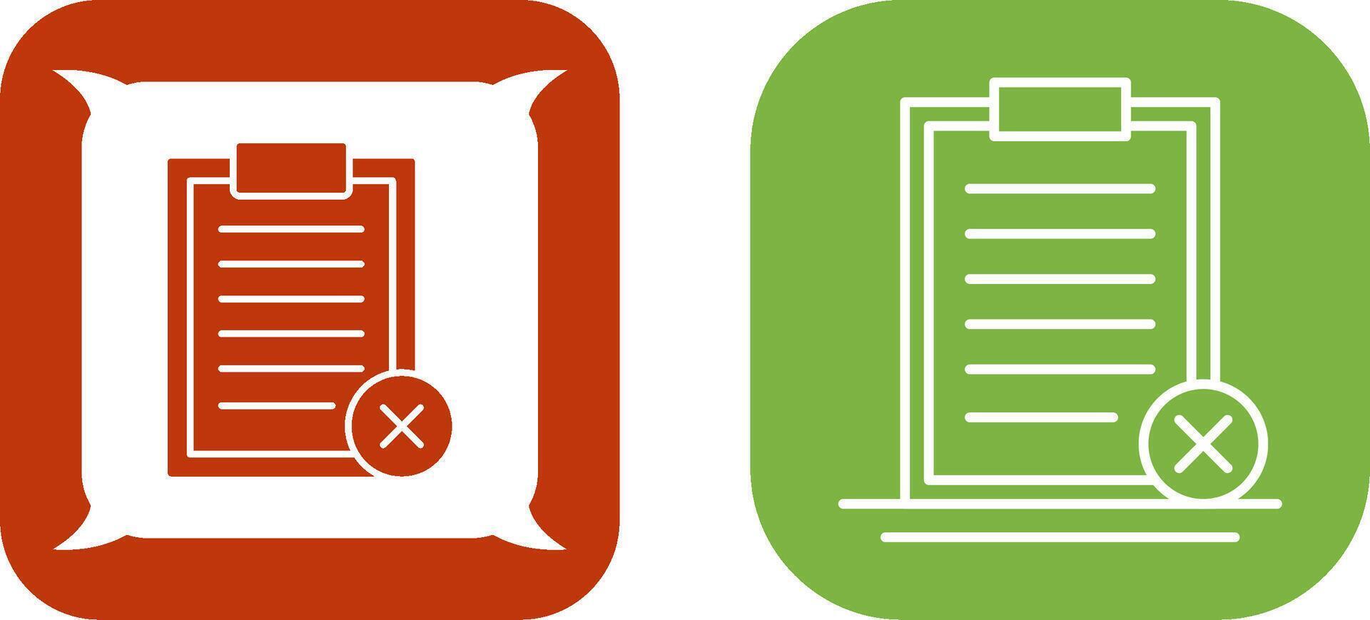 Rejected Icon Design vector
