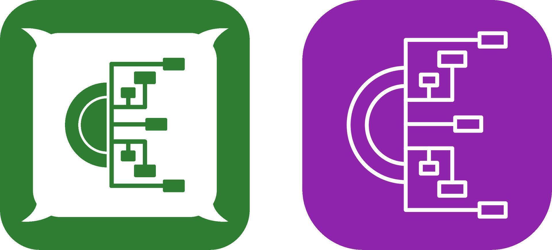 Flowchart Icon Design vector