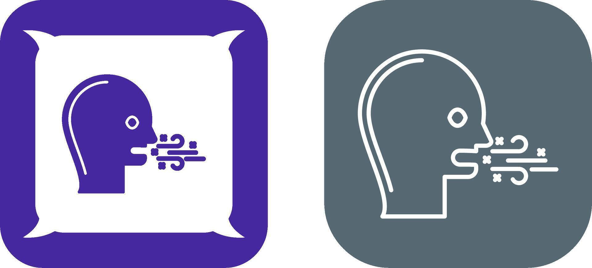 Bad Breath Icon Design vector