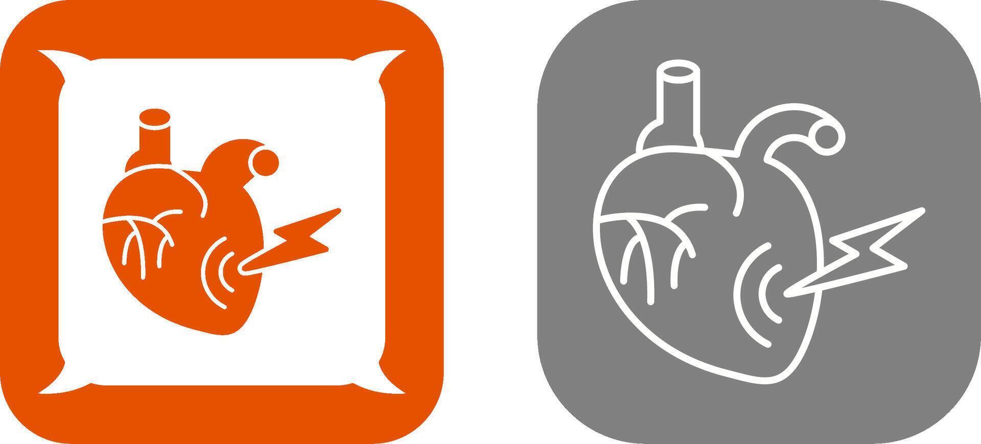 Heart Attack Icon Design vector