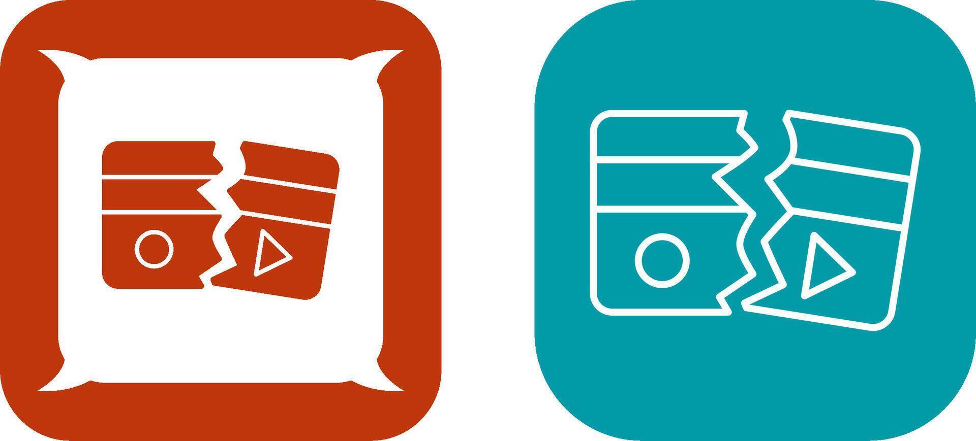 Broken Icon Design vector