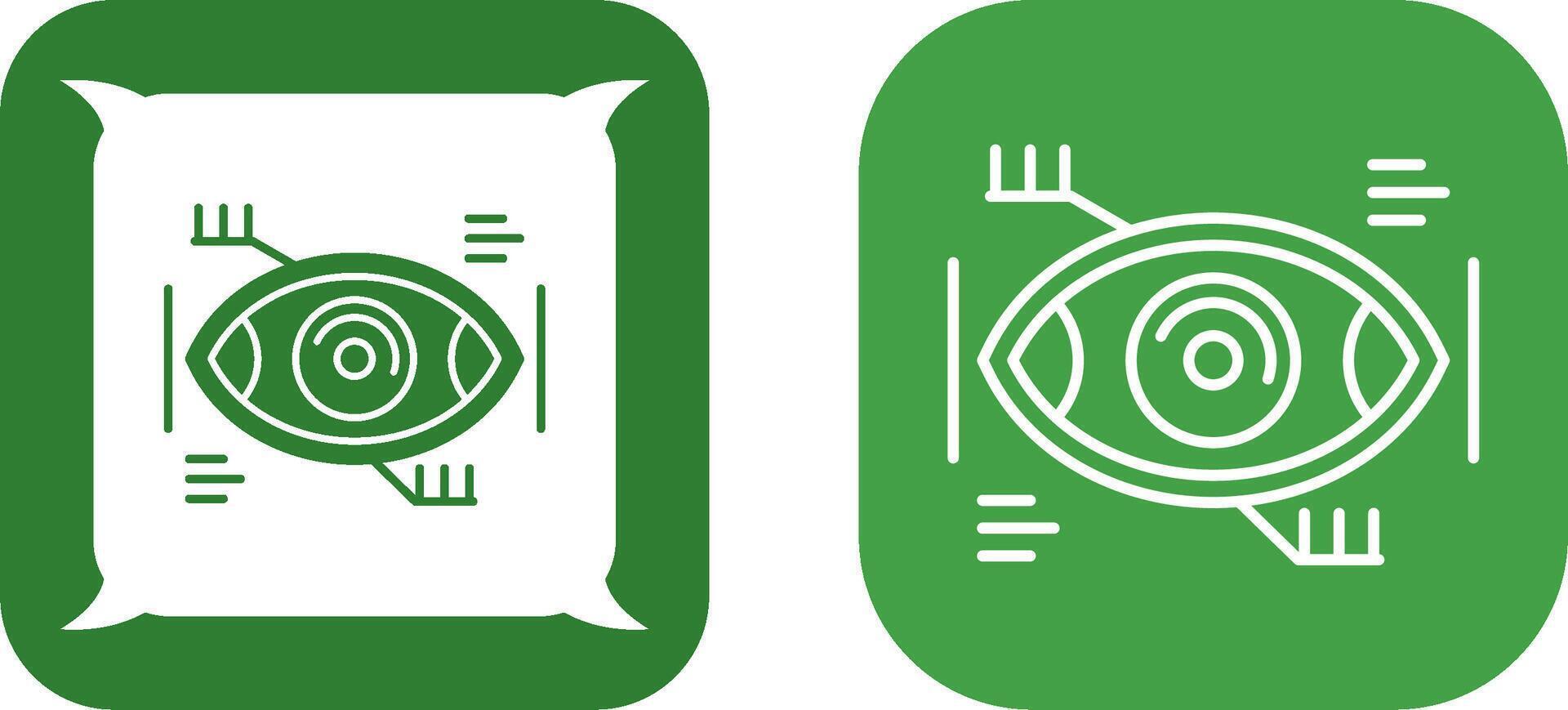 Eye Recongnition Icon Design vector