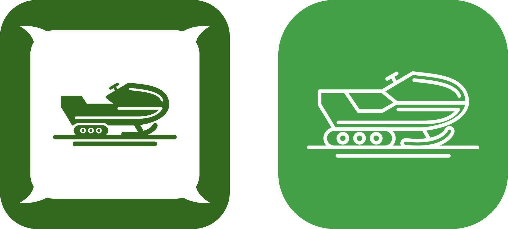 Snowmobile Icon Design vector