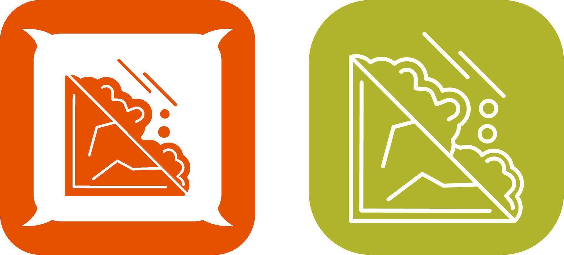 Avalanche Icon Design vector