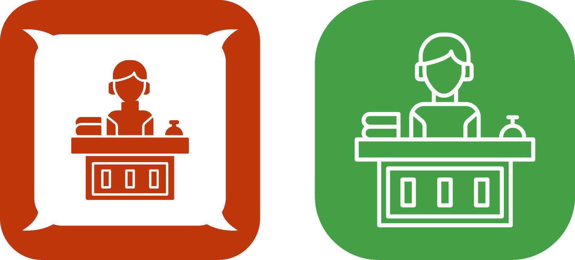 Office Reception Icon Design vector