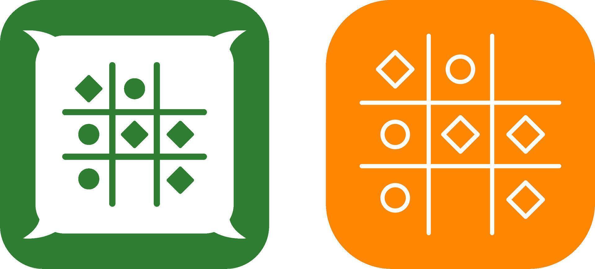 Tic Tac Toe Icon Design vector