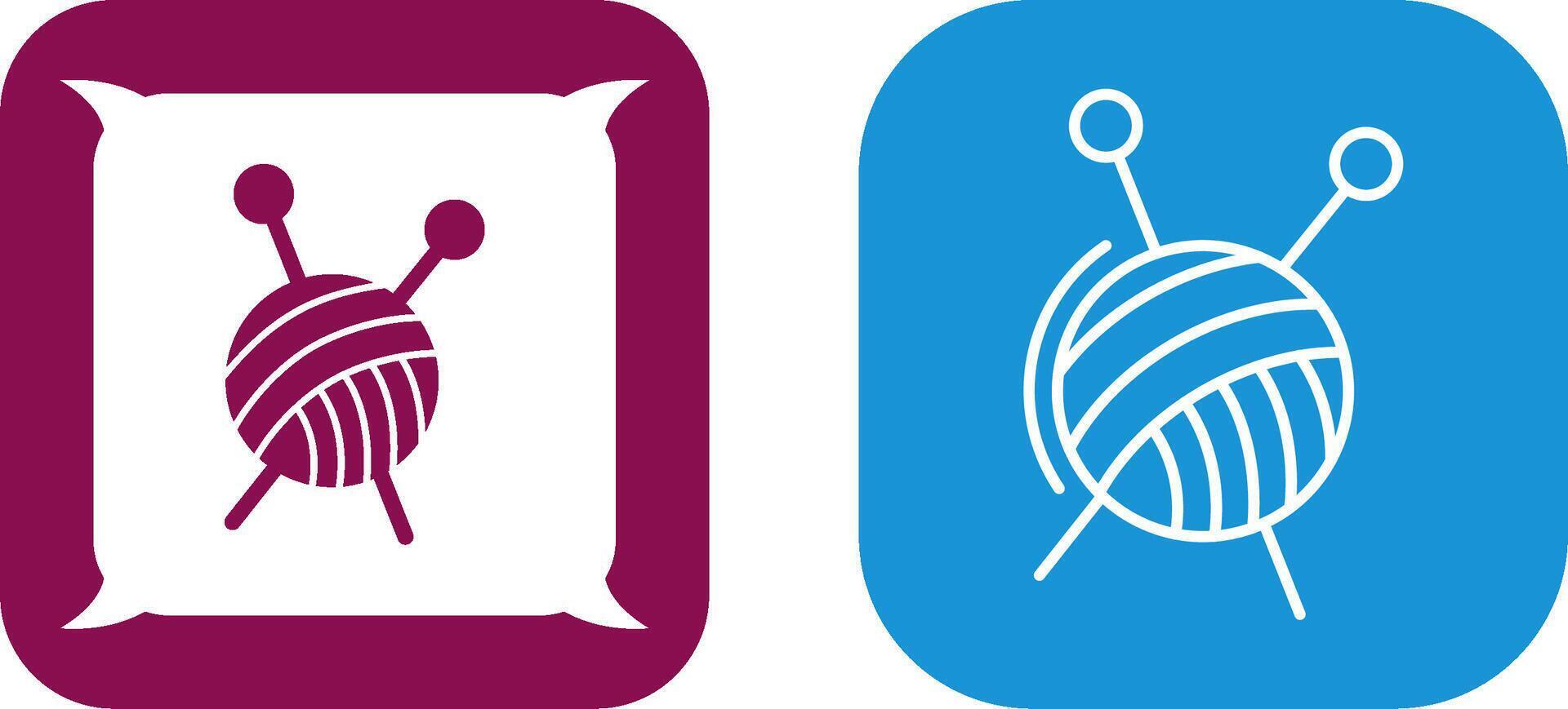 Knitting Icon Design vector