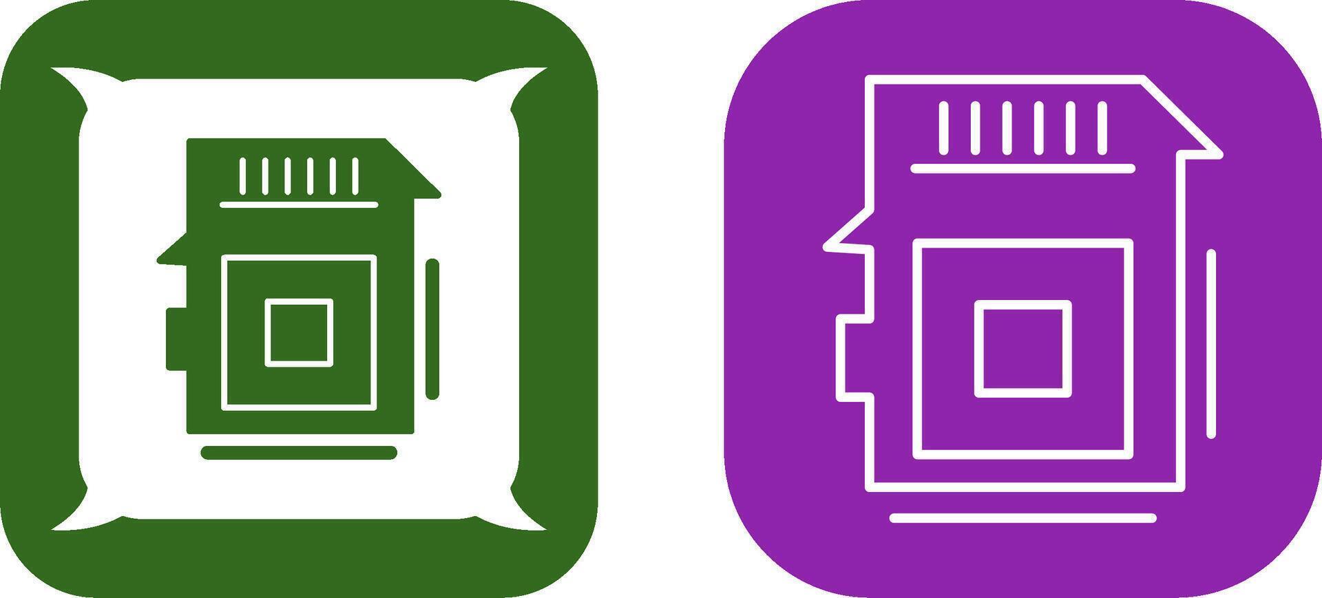 Sd Card Icon Design vector