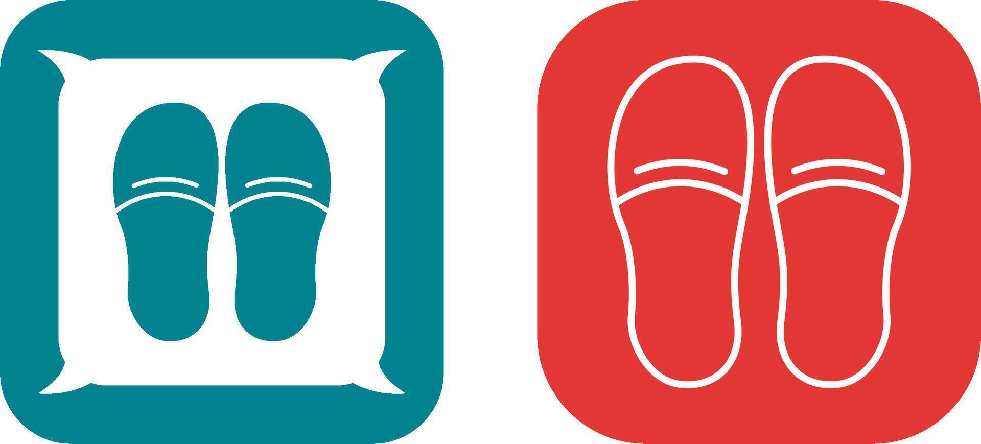 Slippers Icon Design vector