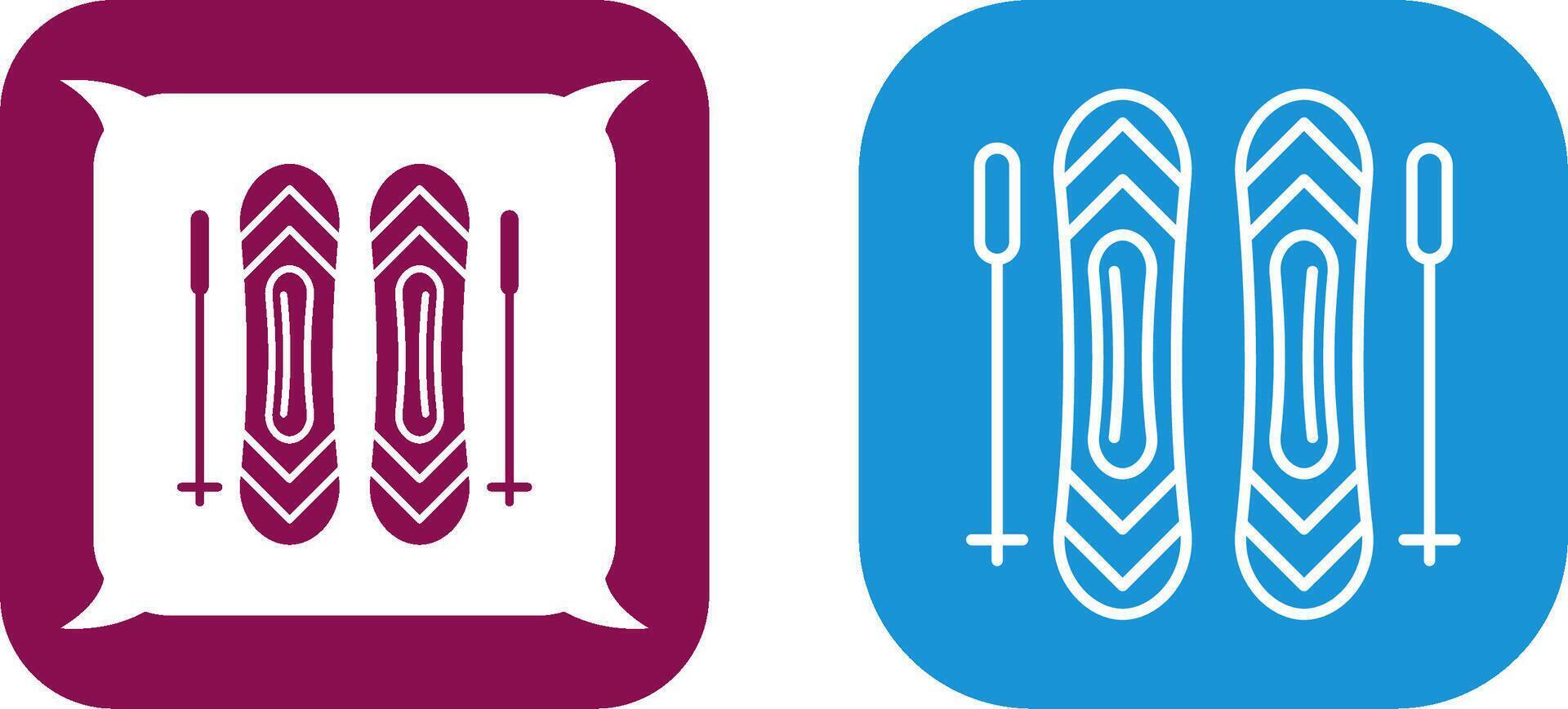 Ski Sticks Icon Design vector