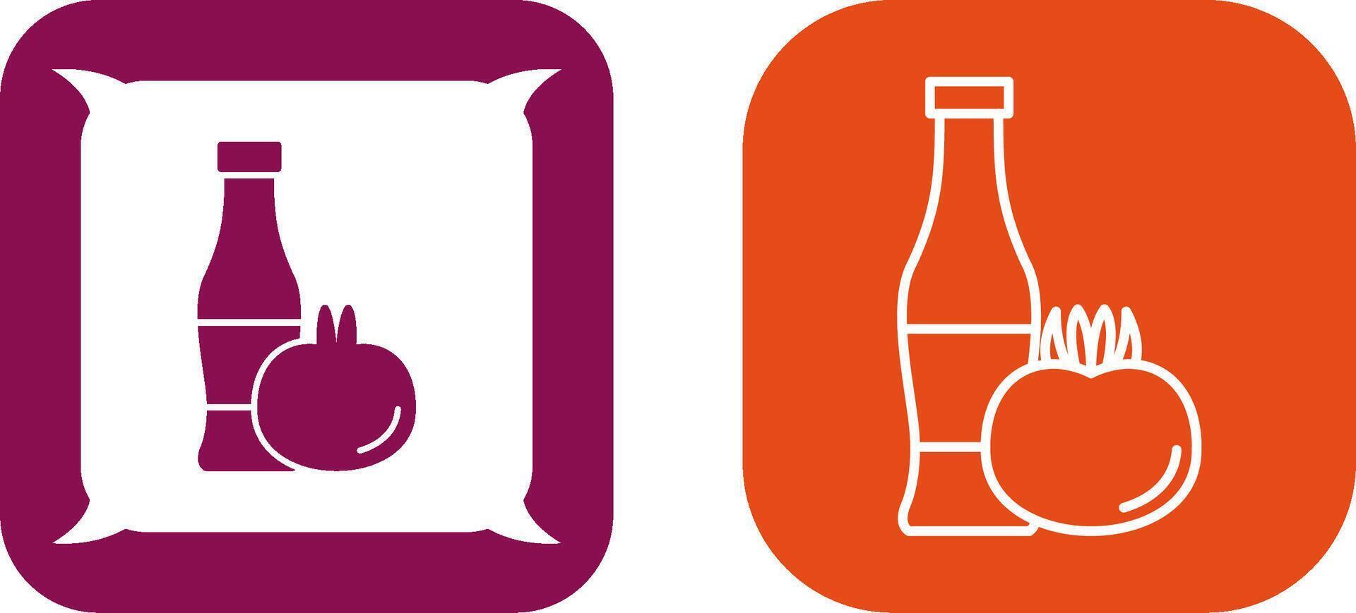 Tomato ketchup Icon Design vector