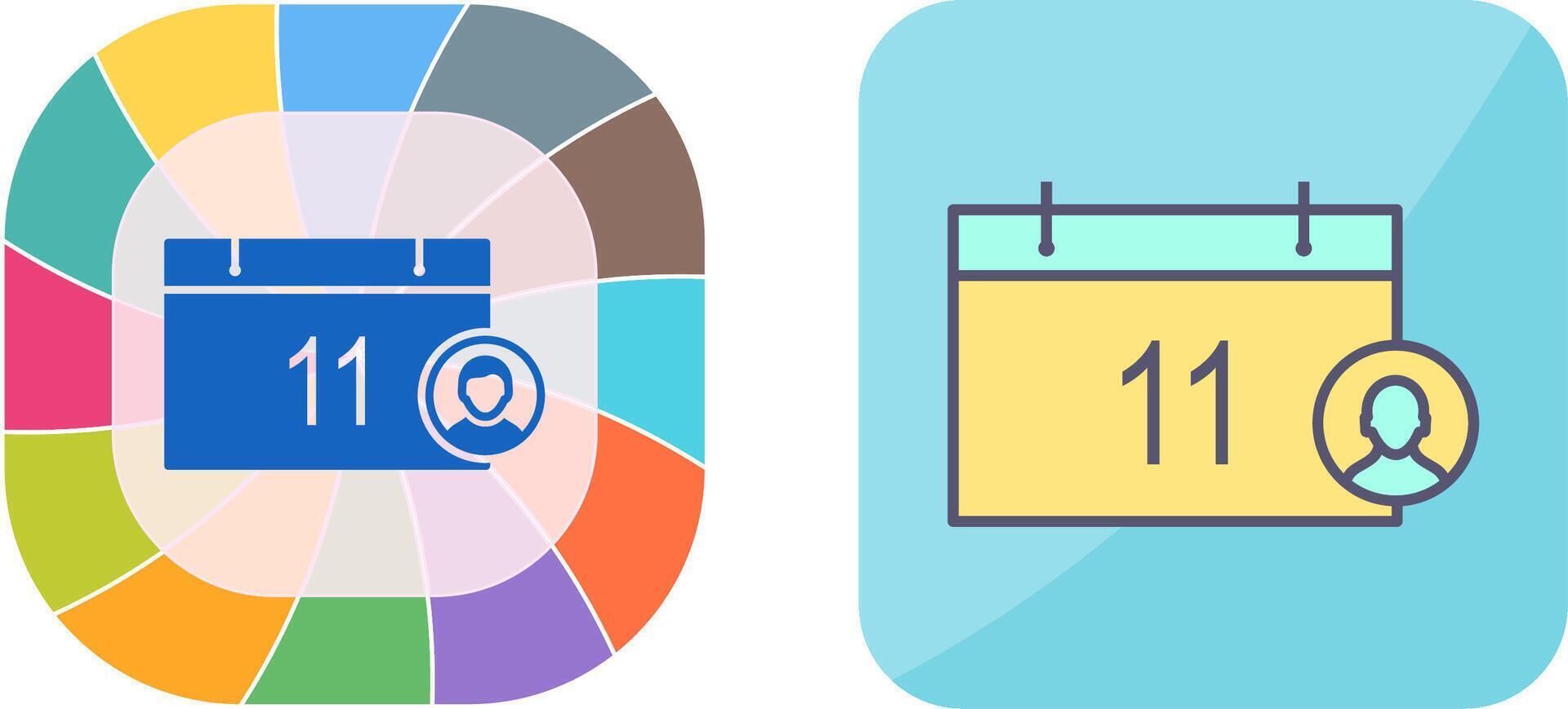 Unique Event Management Icon Design vector