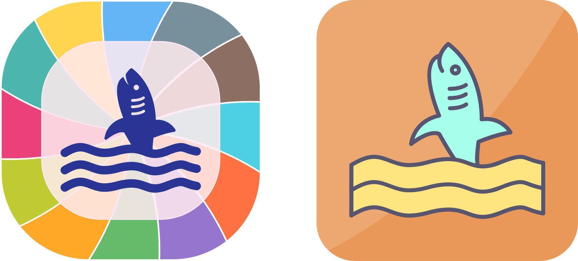 Dangerous Shark Icon Design vector