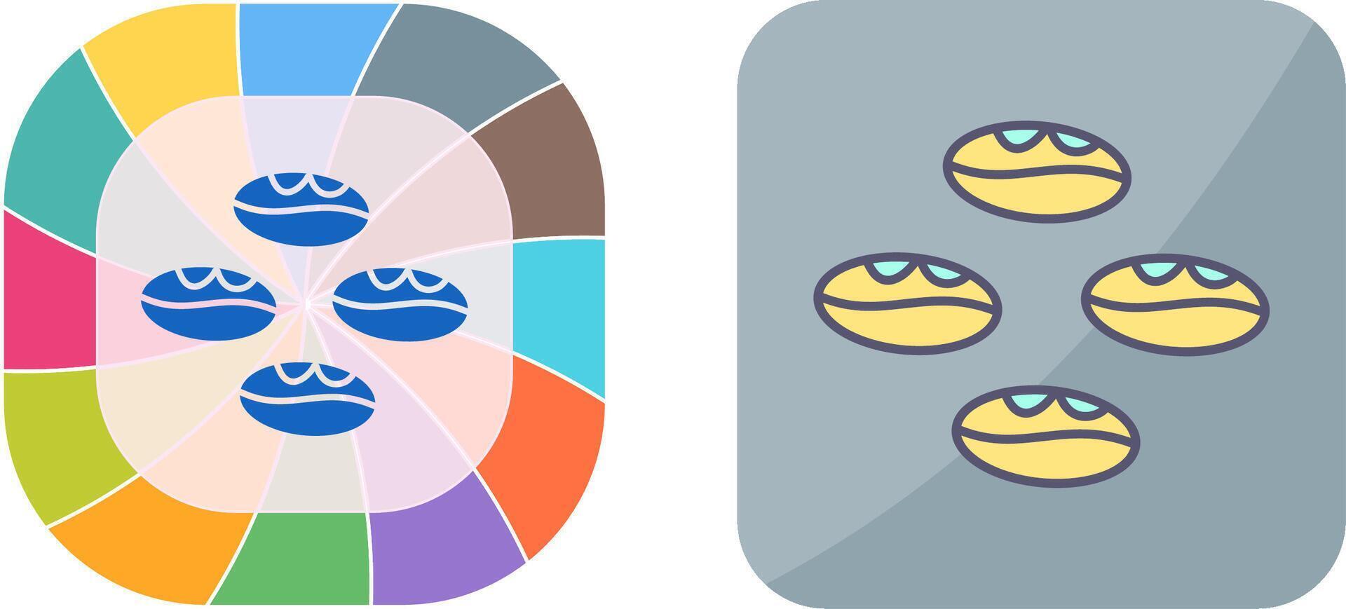 Coffee Beans Icon Design vector
