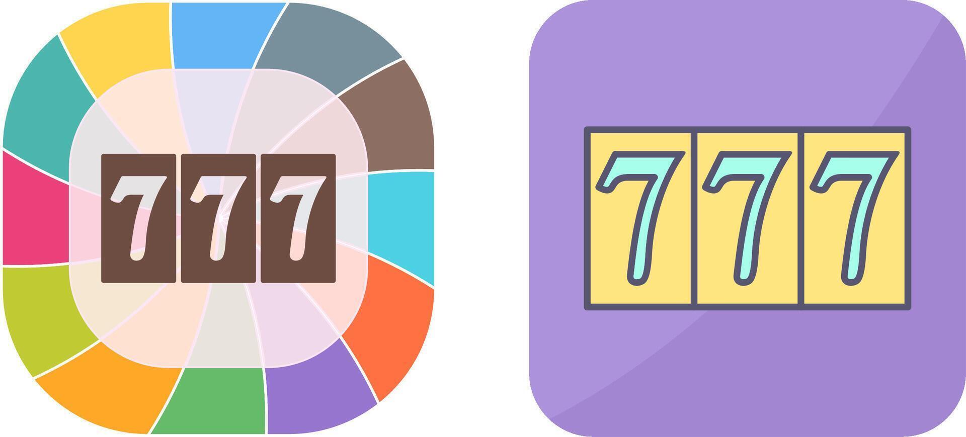 Triple Sevens Icon Design vector