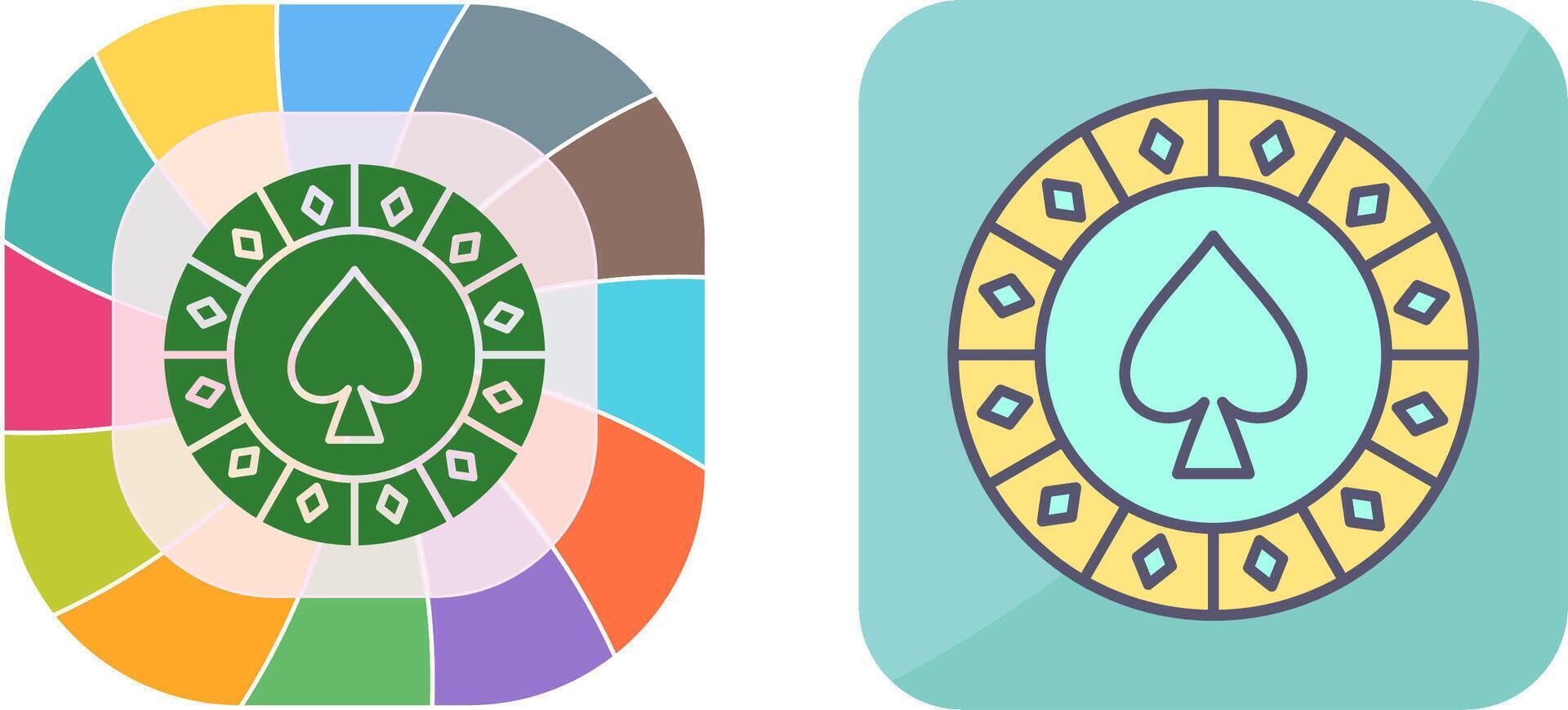 Spade Chip Icon Design vector