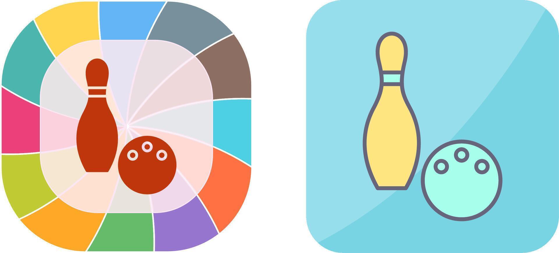 Unique Bowling Icon Design vector