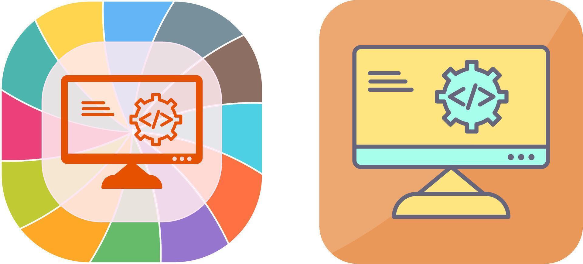 único código mejoramiento icono diseño vector