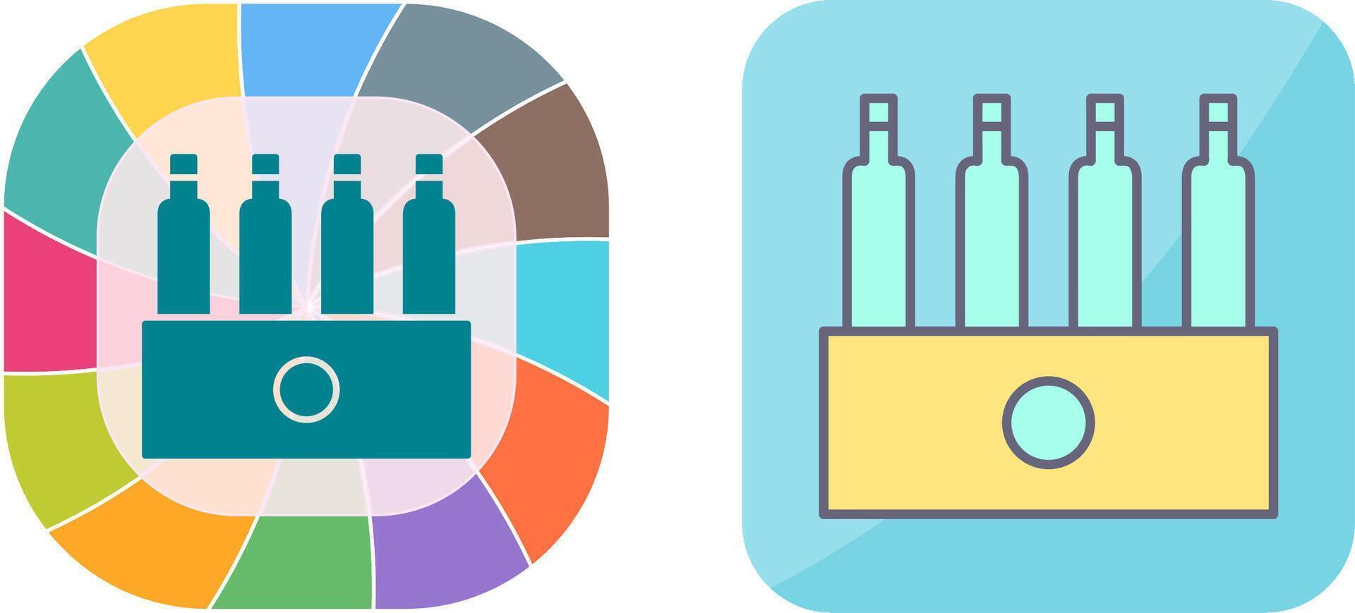 Unique Pack of Beers Icon Design vector