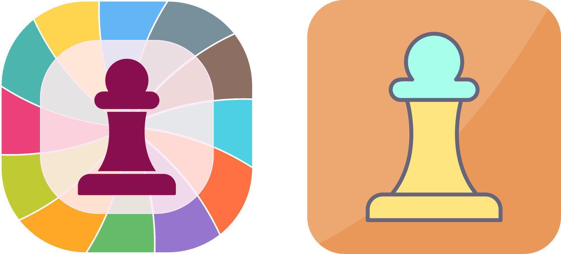 Unique Pawn Icon Design vector