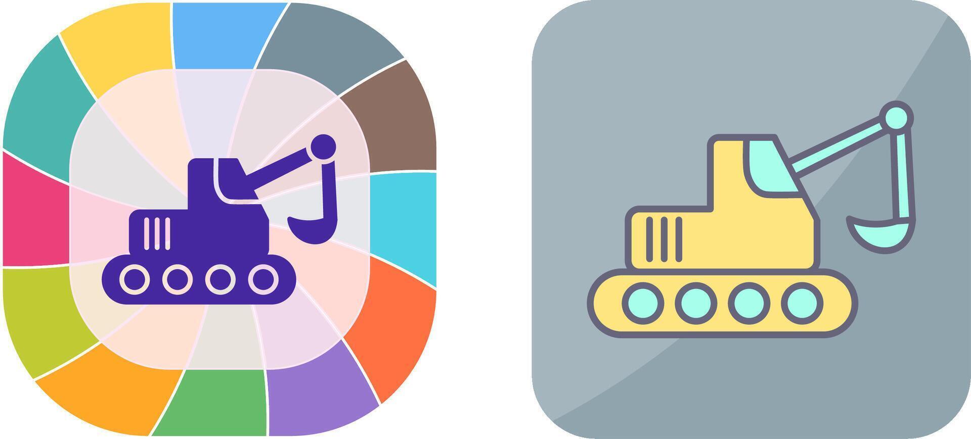 Escavator Icon Design vector