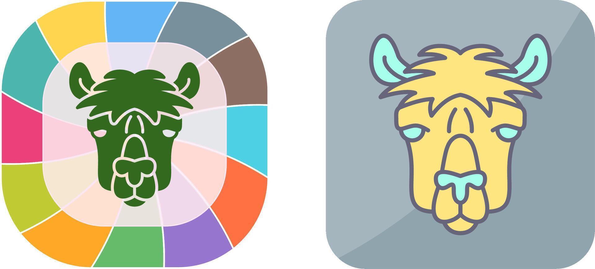Alpaca Icon Design vector
