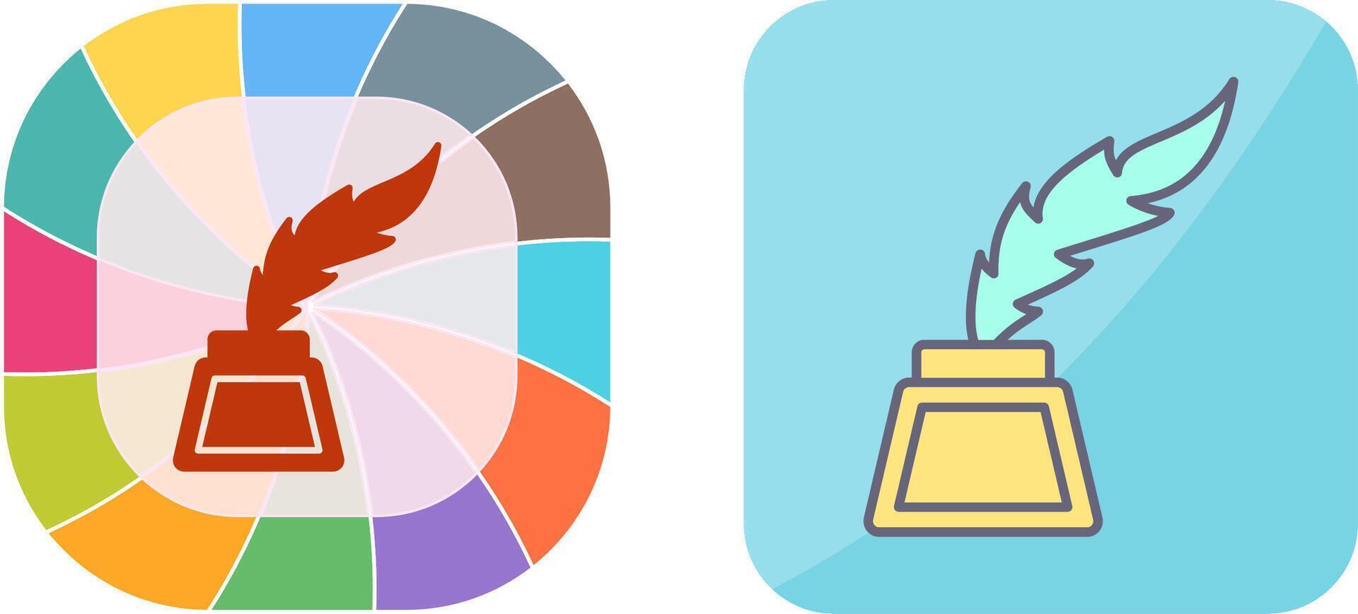 Inkwell Icon Design vector