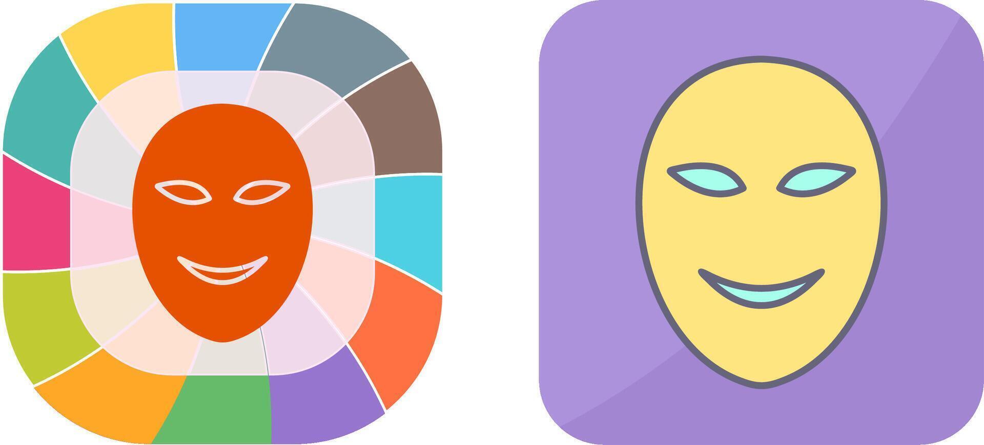 Ancient Face Mask Icon Design vector