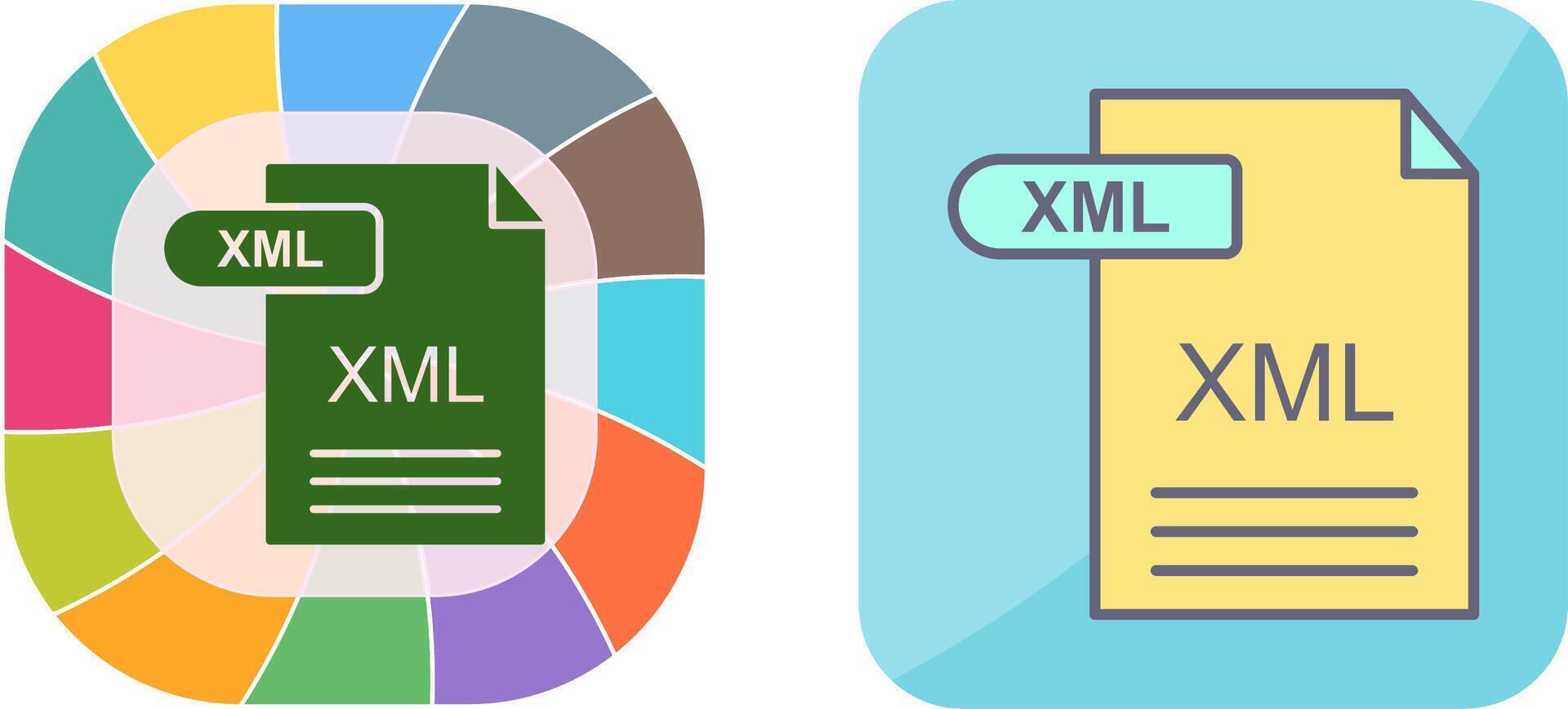 XML Icon Design vector