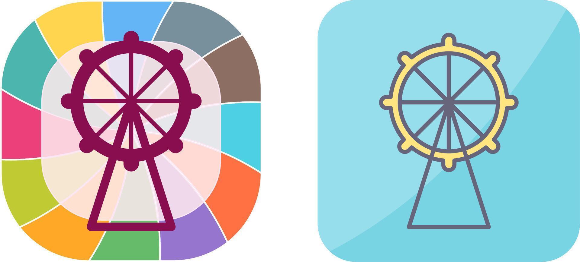 Ferris Wheel Icon Design vector