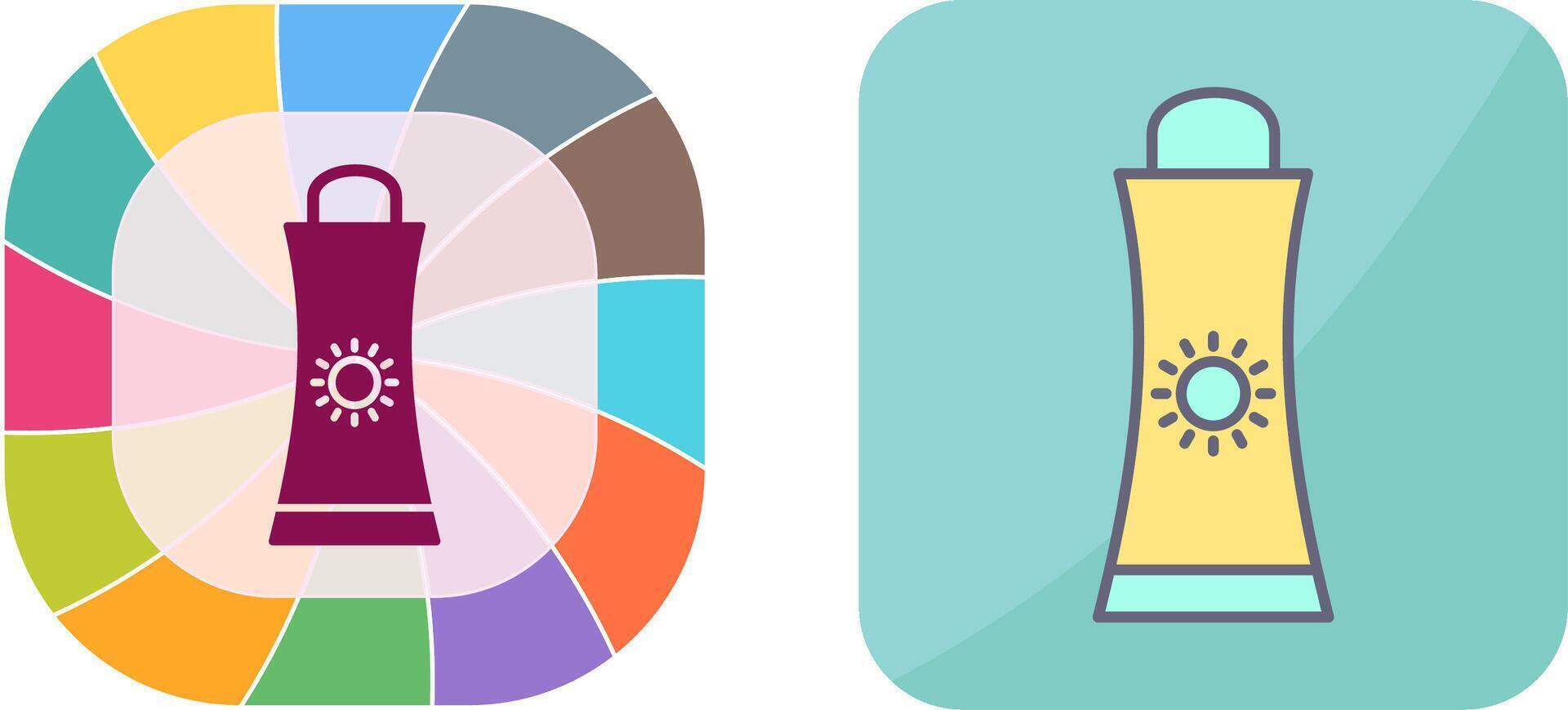 Sunblock Cream Icon Design vector