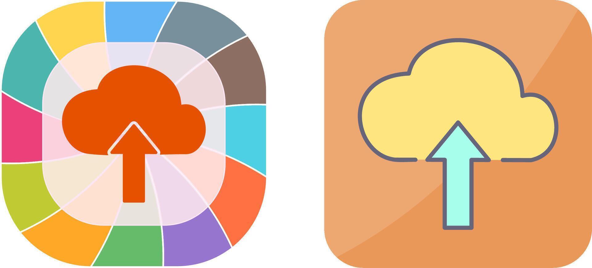 subir a nube icono diseño vector