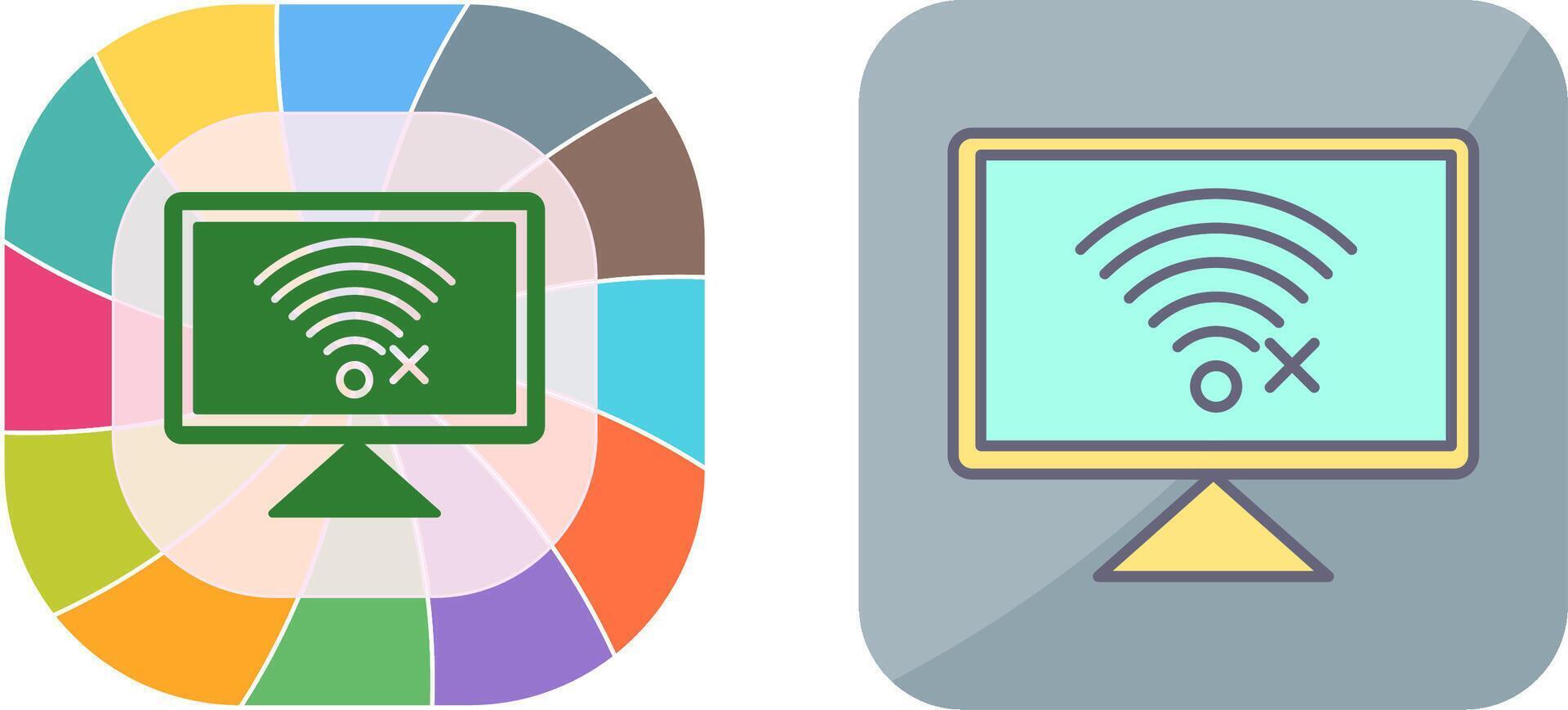 Disconnected Network Icon Design vector