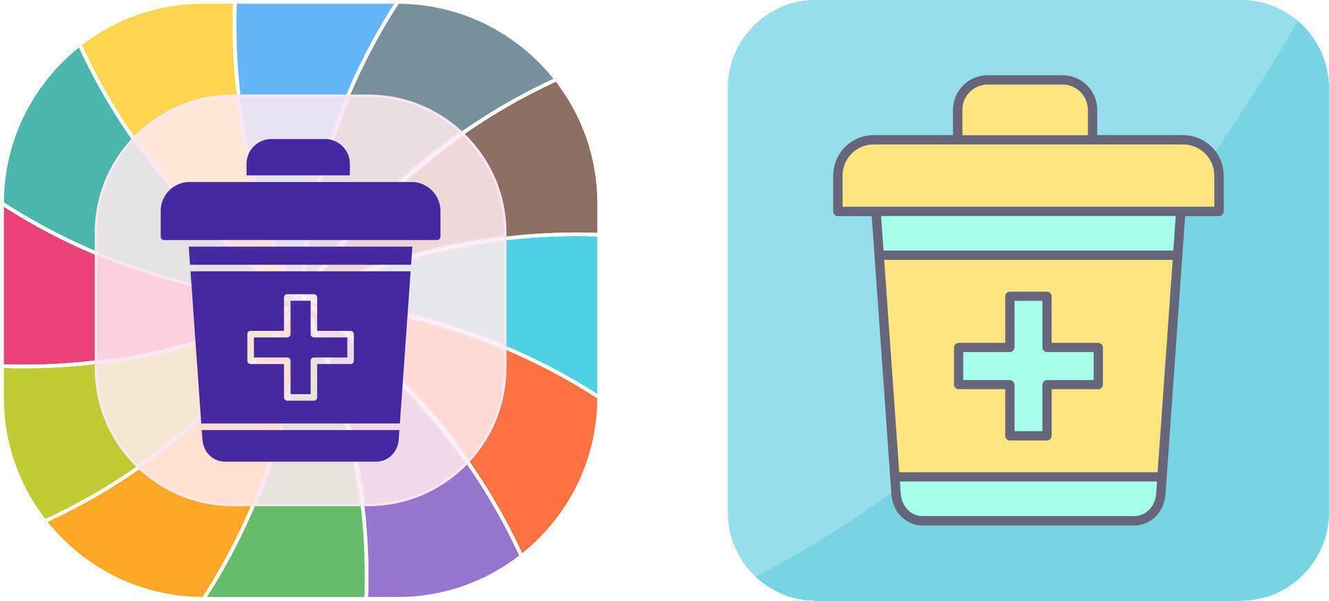 Dustbin Icon Design vector