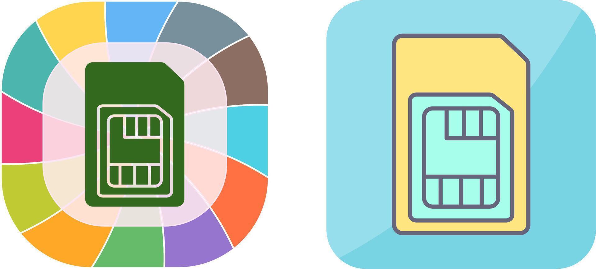 Sim Card Icon Design vector