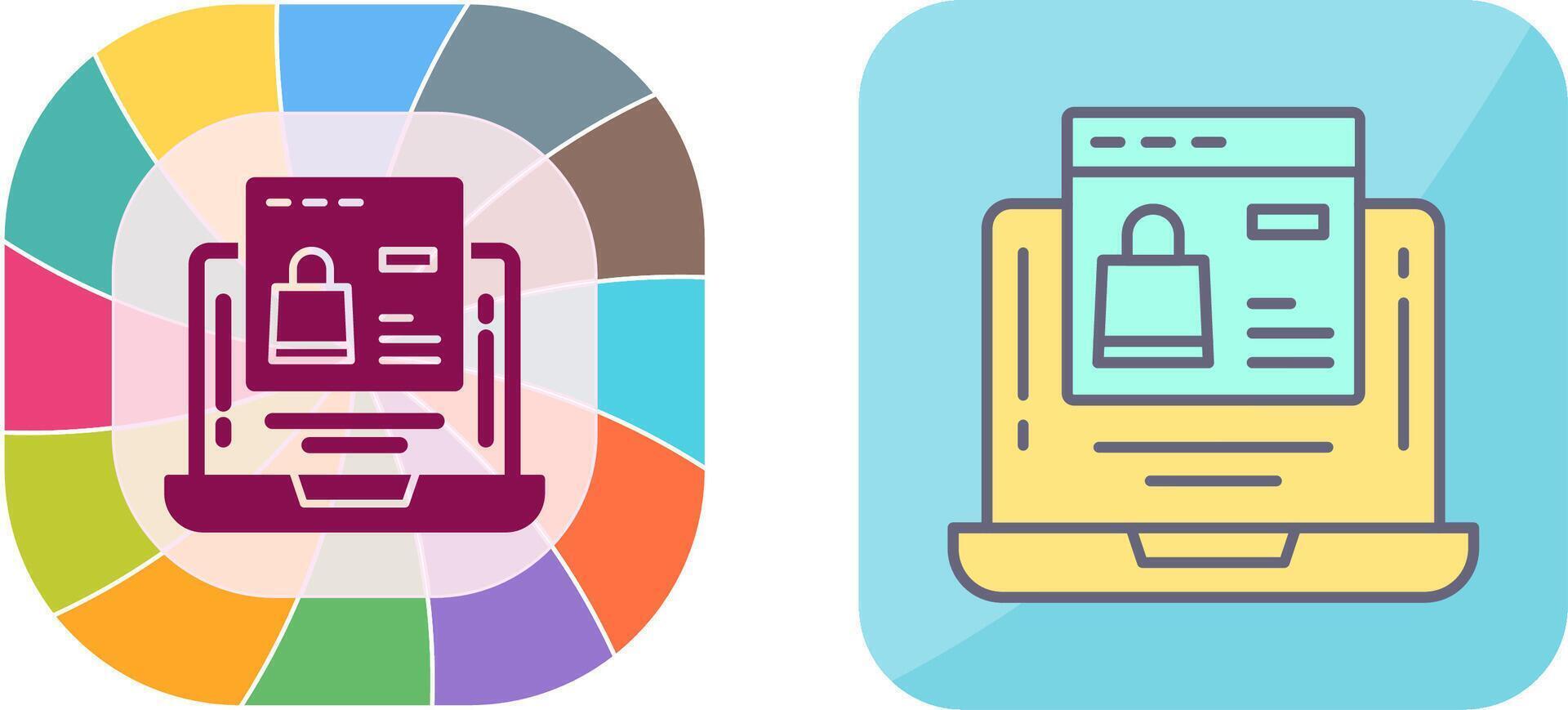Online Shopping Icon Design vector