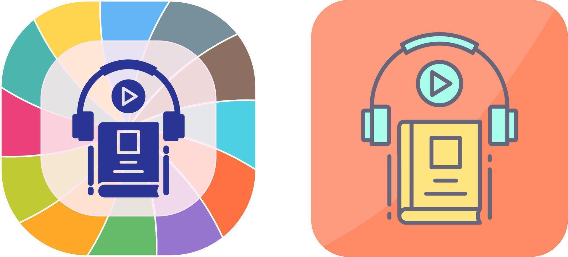 Audio Book Icon Design vector