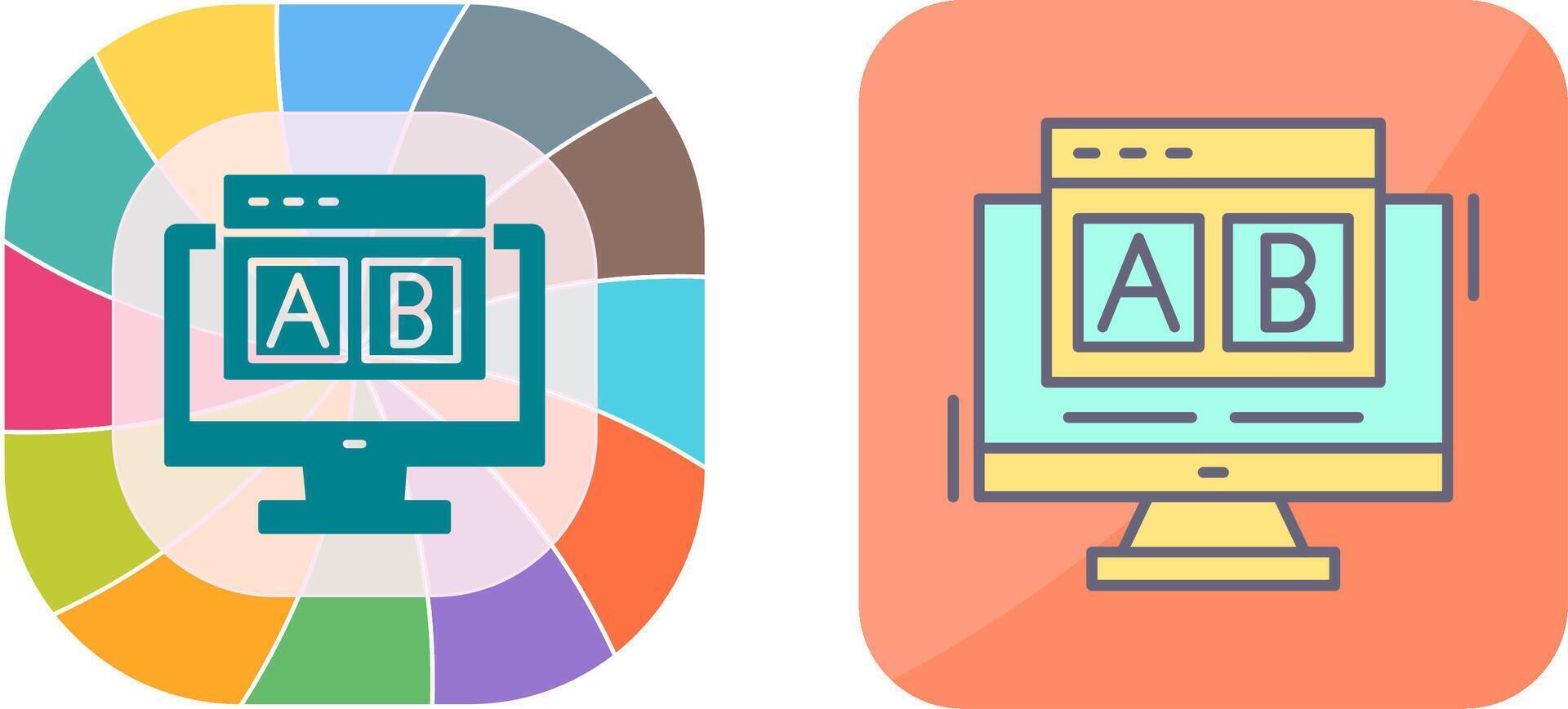 AB Testing Icon Design vector