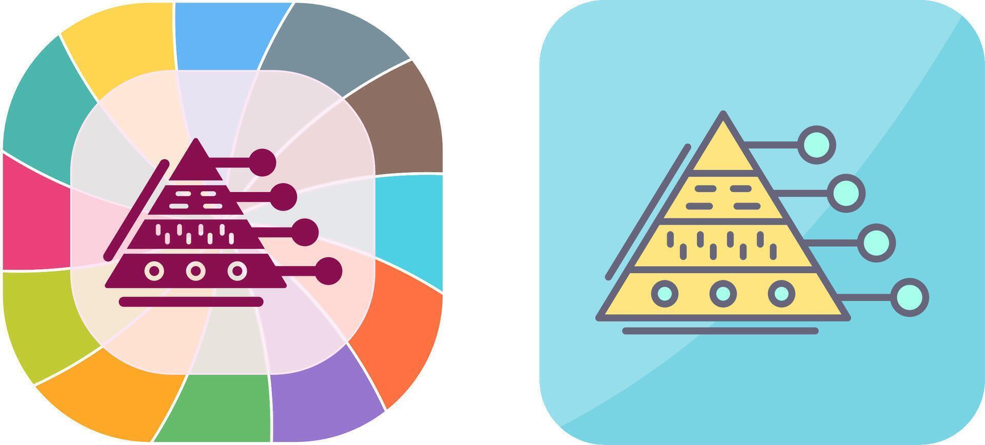 Pyramid Graph Icon Design vector