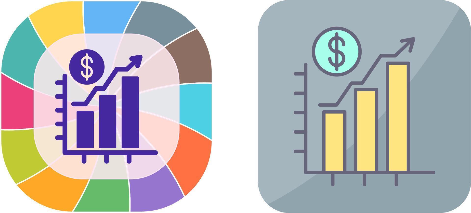Chart Up Icon Design vector