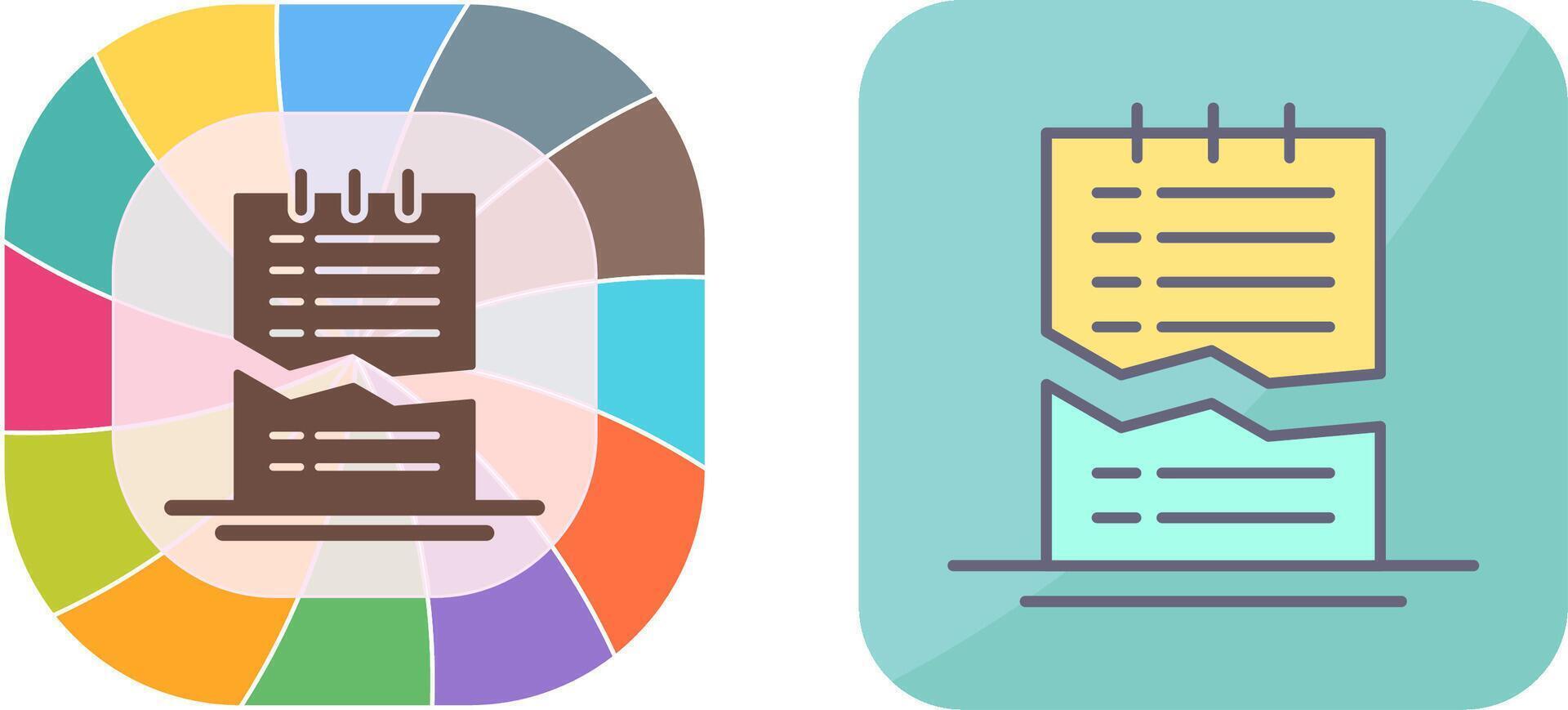 Corrupted List Icon Design vector