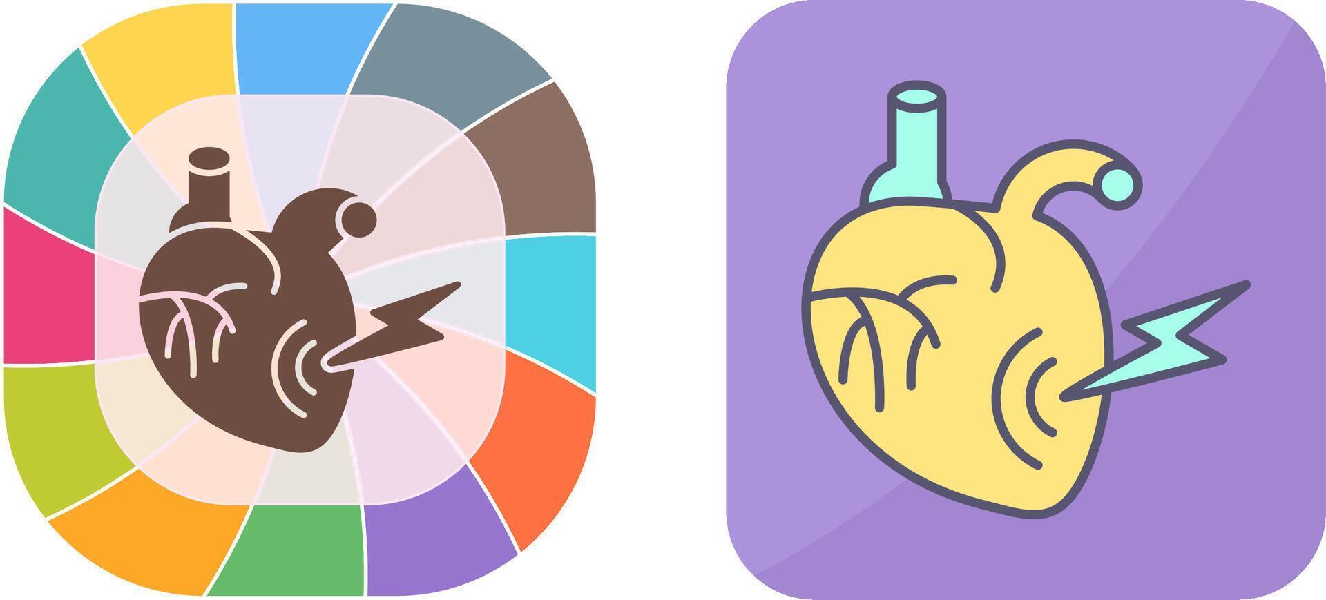 Heart Attack Icon Design vector