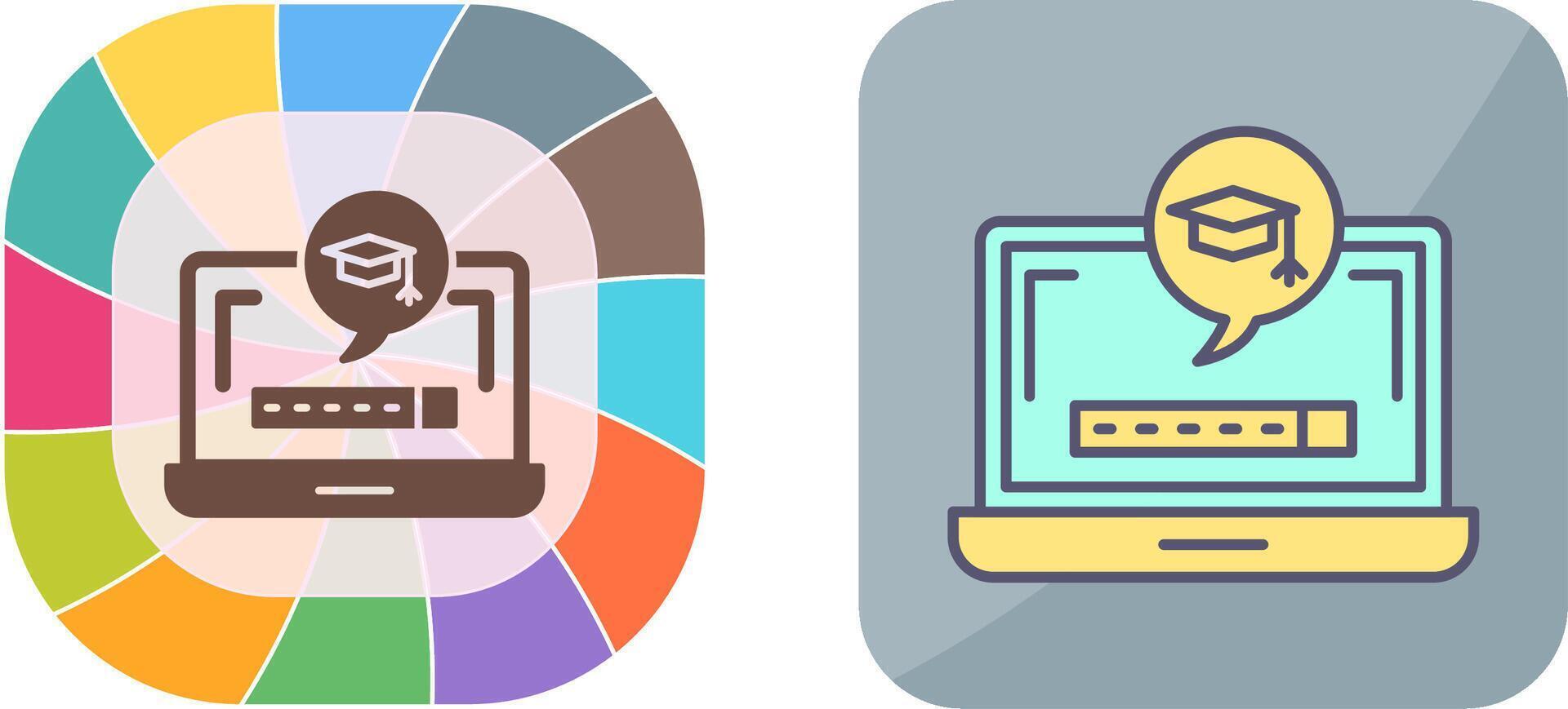 Digital Learning Icon Design vector