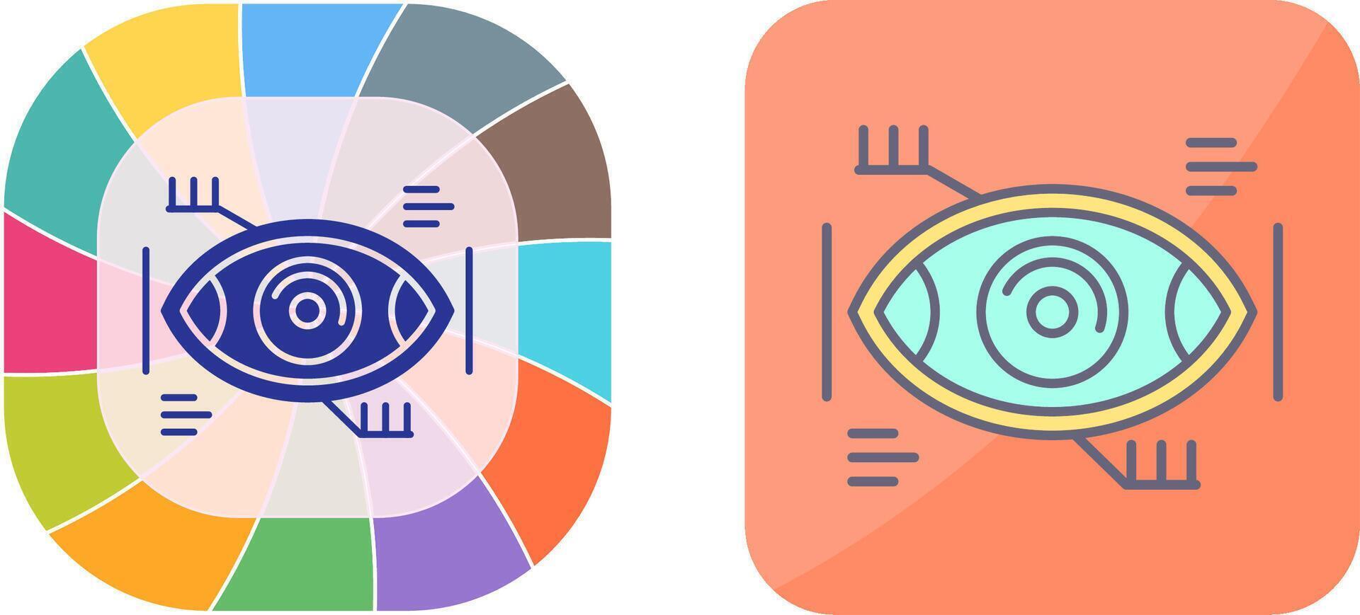 Eye Recongnition Icon Design vector