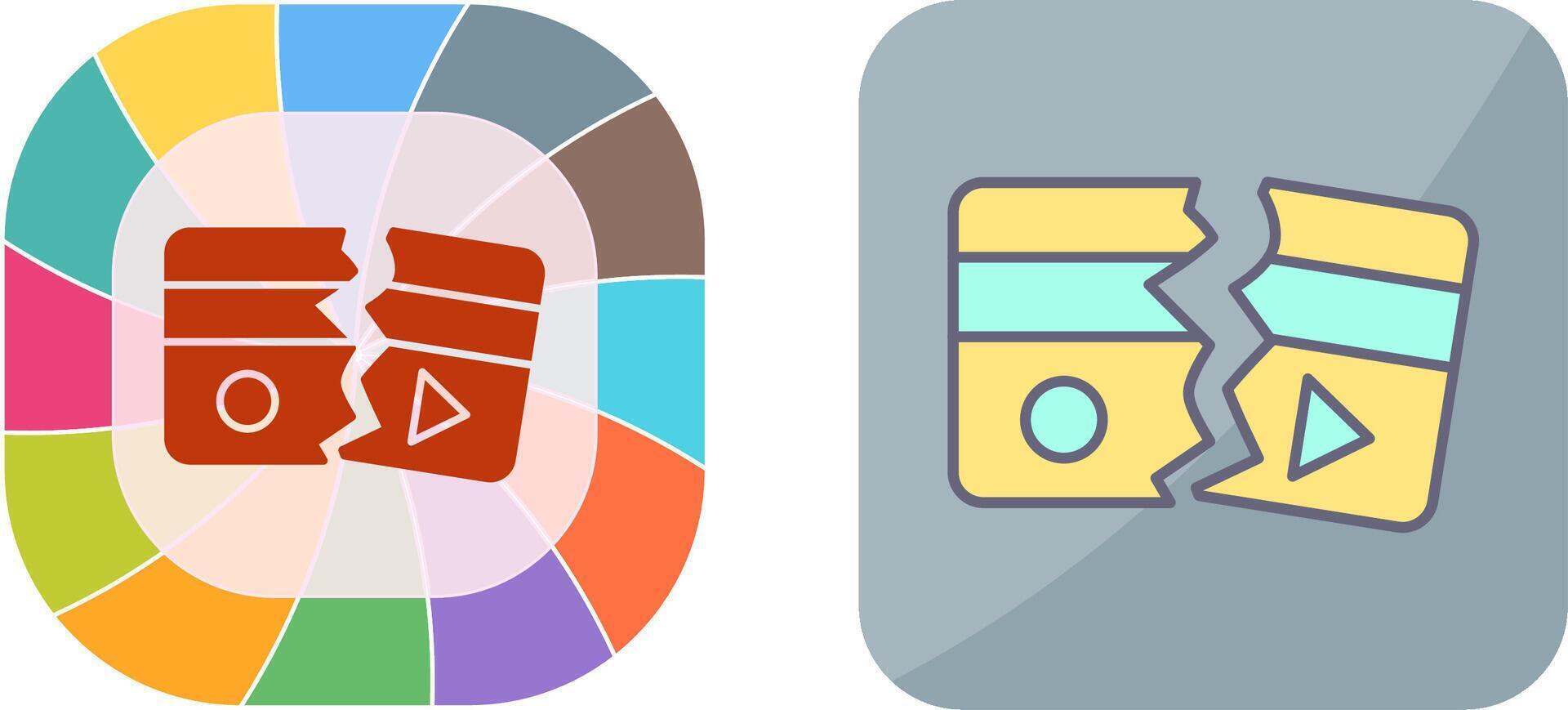 Broken Icon Design vector