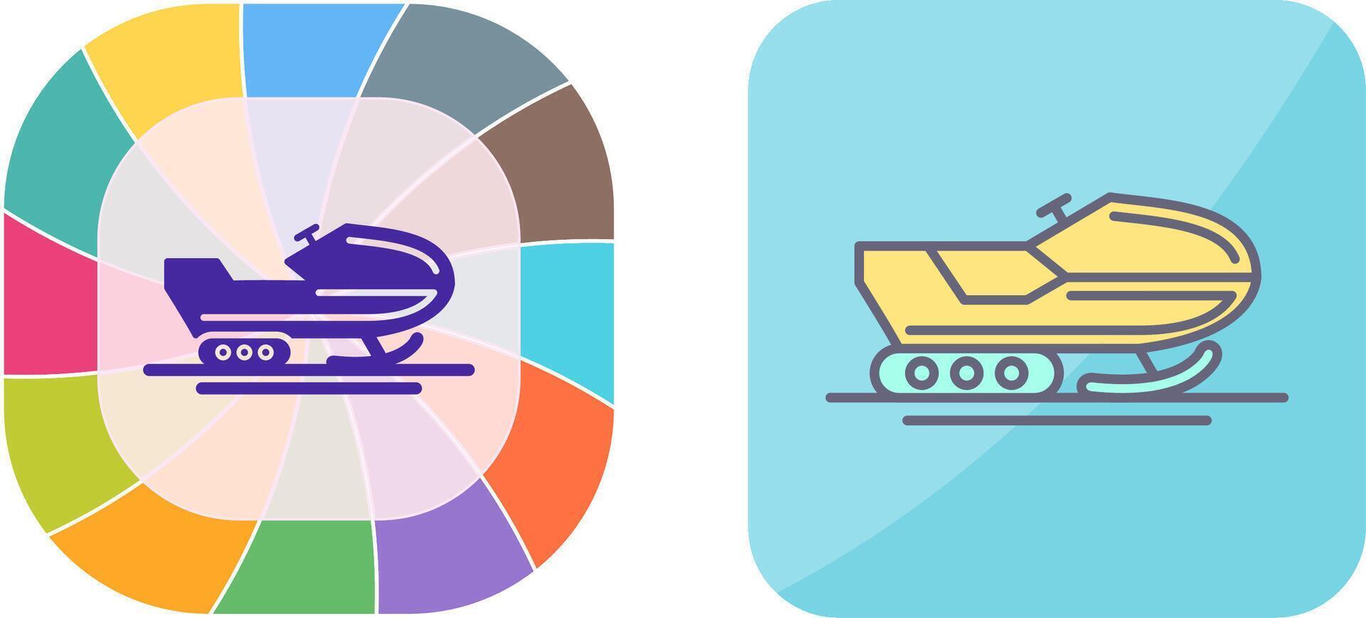 Snowmobile Icon Design vector