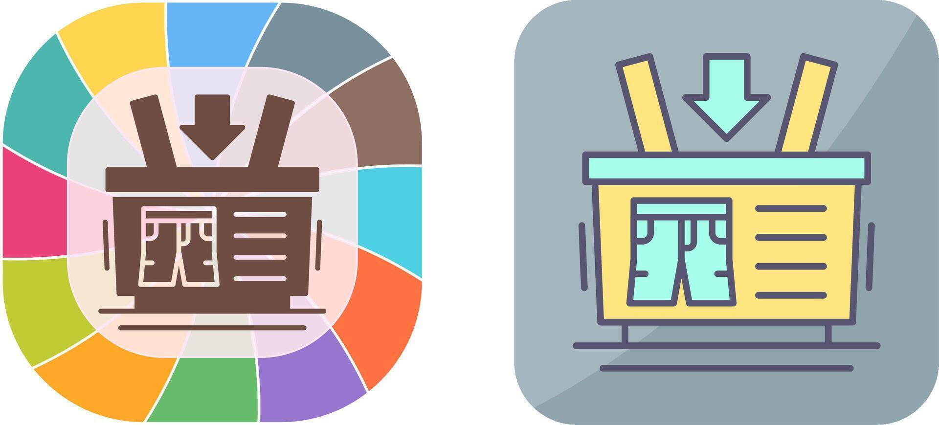 Shopping Basket Icon Design vector