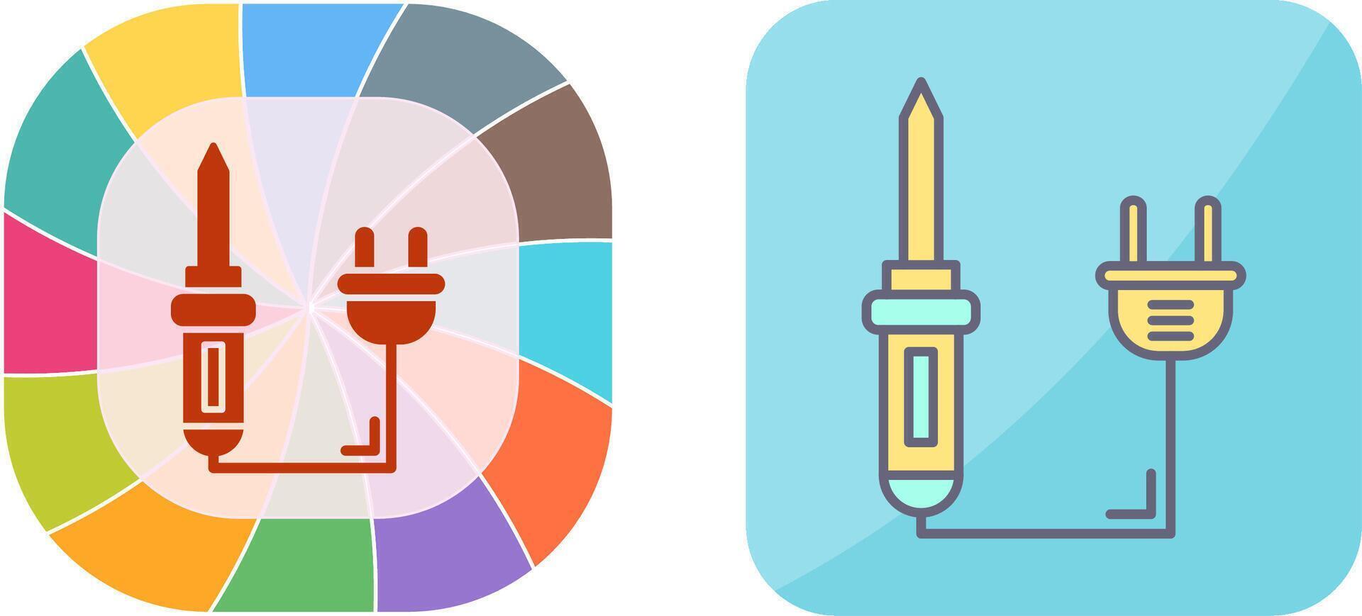 Soldering Iron Icon Design vector