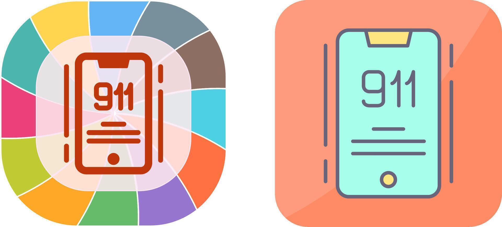 911 Icon Design vector