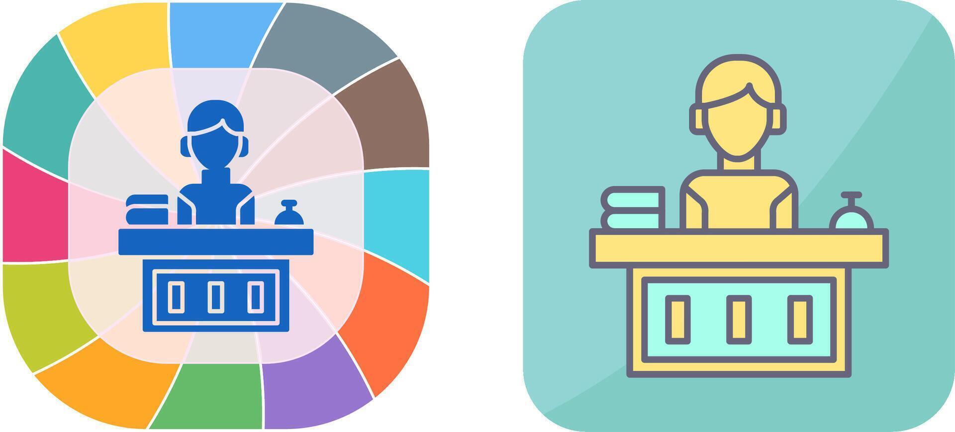 Office Reception Icon Design vector